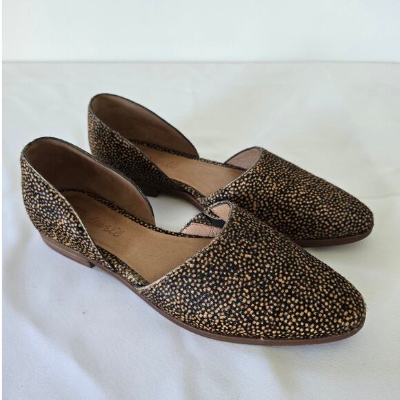 Madewell Marisa D’Orsay Flats Size 6.5 Brown Black Speckled Leather - Picture 4 of 5